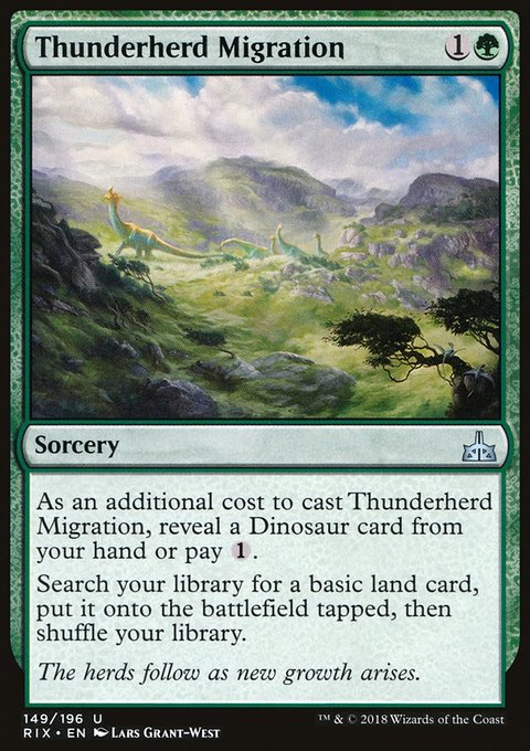 Thunderherd Migration, Rivals of Ixalan #149, Magic: The Gathering card