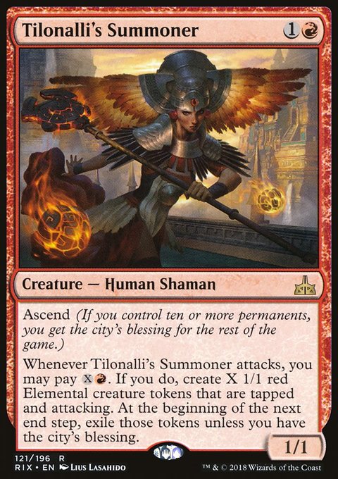 Tilonalli's Summoner, Rivals of Ixalan #121, Magic: The Gathering card