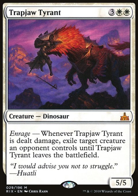 Trapjaw Tyrant, Rivals of Ixalan #29, Magic: The Gathering card