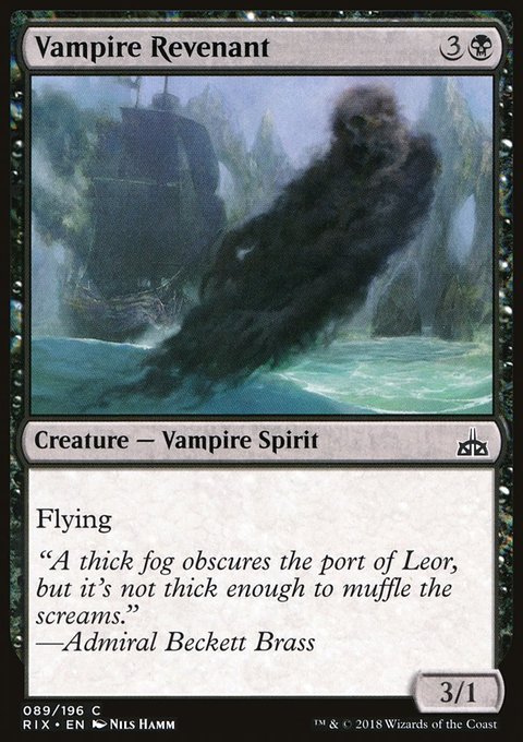 Vampire Revenant, Rivals of Ixalan #89, Magic: The Gathering card