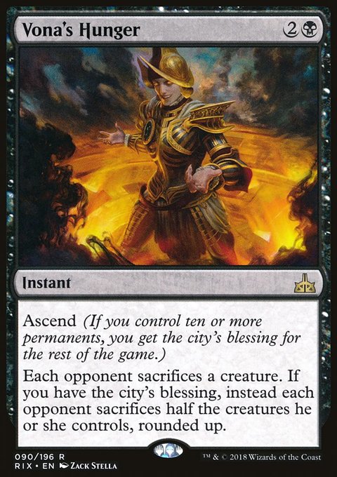 Vona's Hunger, Rivals of Ixalan #90, Magic: The Gathering card