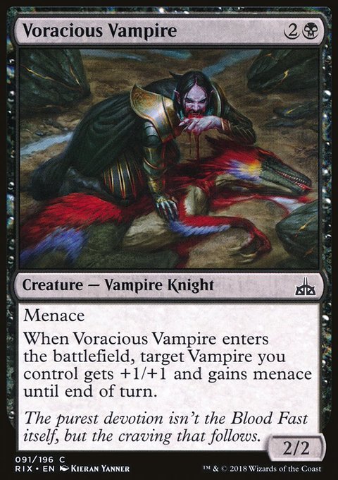 Voracious Vampire, Rivals of Ixalan #91, Magic: The Gathering card