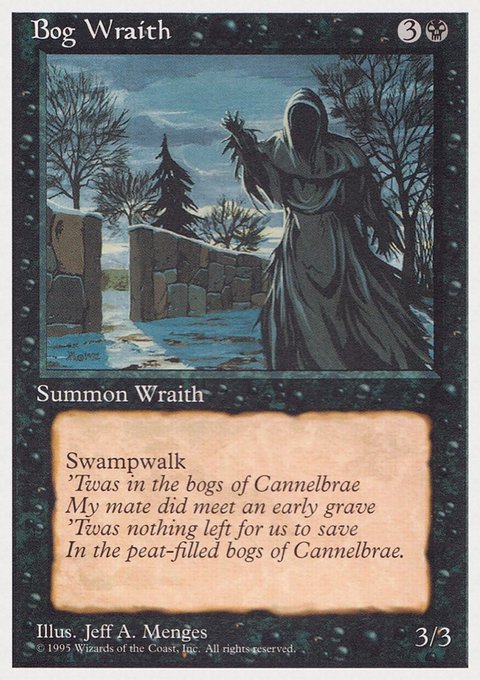 Bog Wraith, Rivals Quick Start Set #16, Magic: The Gathering card