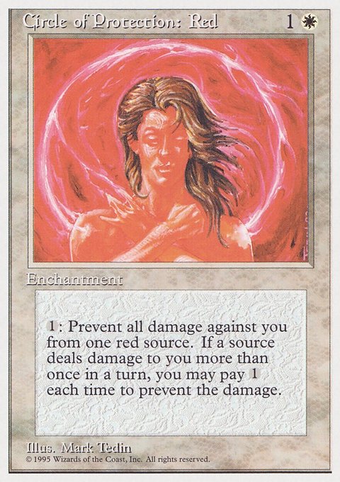 Circle of Protection: Red, Rivals Quick Start Set #3, Magic: The Gathering card