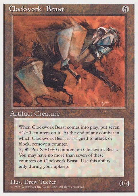 Clockwork Beast, Rivals Quick Start Set #48, Magic: The Gathering card