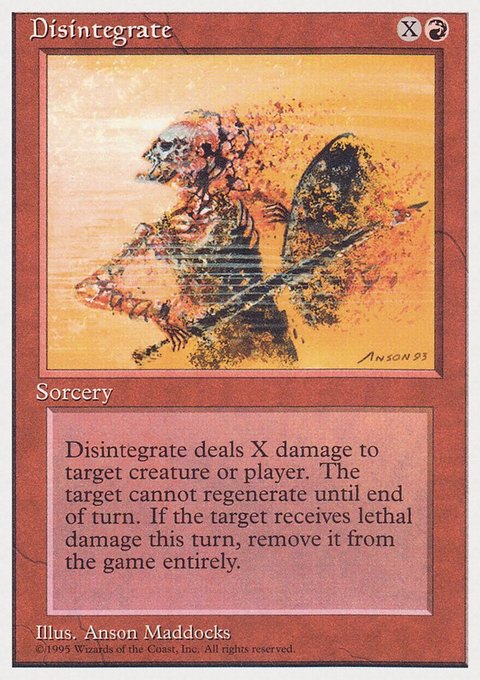 Disintegrate, Rivals Quick Start Set #30, Magic: The Gathering card