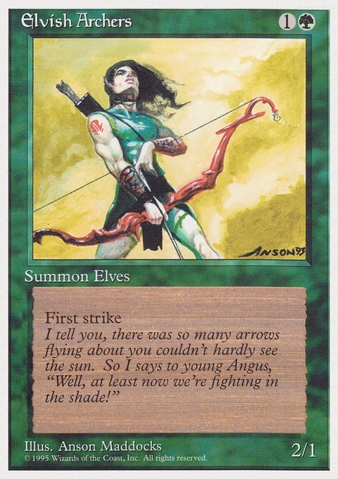 Elvish Archers, Rivals Quick Start Set #40, Magic: The Gathering card