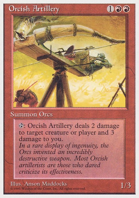Orcish Artillery, Rivals Quick Start Set #35, Magic: The Gathering card