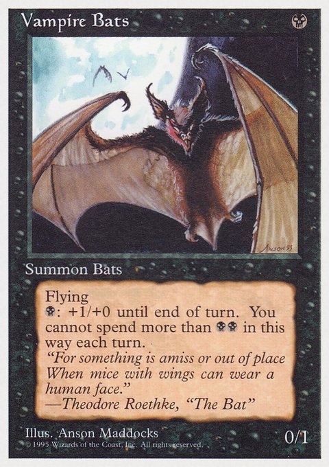 Vampire Bats, Rivals Quick Start Set #25, Magic: The Gathering card