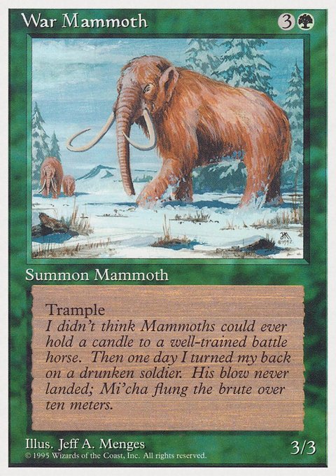 War Mammoth, Rivals Quick Start Set #44, Magic: The Gathering card