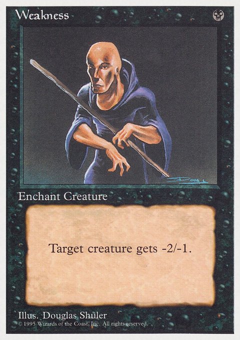 Weakness, Rivals Quick Start Set #28, Magic: The Gathering card