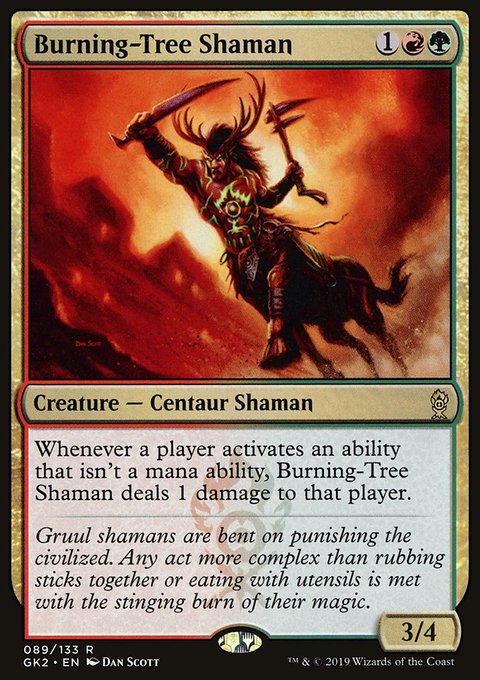 Burning-Tree Shaman, RNA Guild Kit #89, Magic: The Gathering card