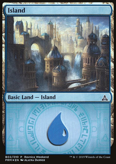 Island, RNA Ravnica Weekend #B02, Magic: The Gathering card