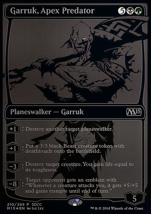 Garruk, Apex Predator, San Diego Comic-Con 2014 #210, Magic: The Gathering card