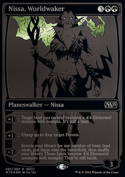 Nissa, Worldwaker, San Diego Comic-Con 2014 #187, Magic: The Gathering card