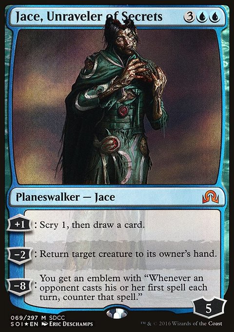 Jace, Unraveler of Secrets, San Diego Comic-Con 2016 #69, Magic: The Gathering card