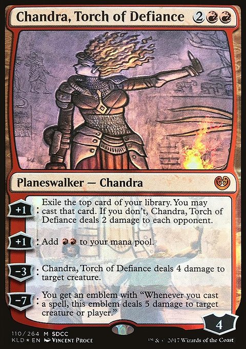 Chandra, Torch of Defiance, San Diego Comic-Con 2017 #110, Magic: The Gathering card
