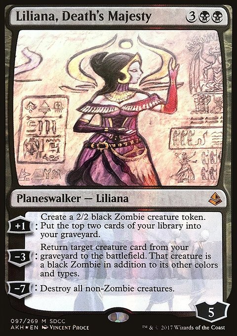 Liliana, Death's Majesty, San Diego Comic-Con 2017 #97, Magic: The Gathering card