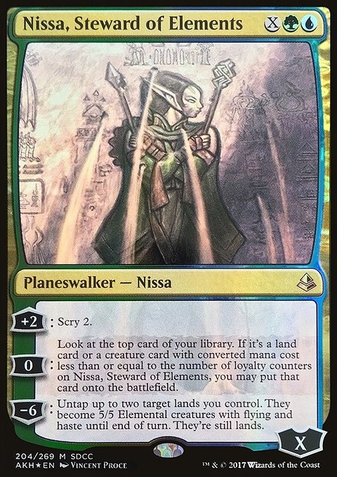 Nissa, Steward of Elements, San Diego Comic-Con 2017 #204, Magic: The Gathering card
