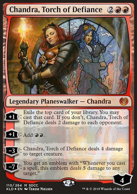 Chandra, Torch of Defiance, San Diego Comic-Con 2018 #110, Magic: The Gathering card