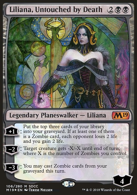 Liliana, Untouched by Death, San Diego Comic-Con 2018 #106, Magic: The Gathering card