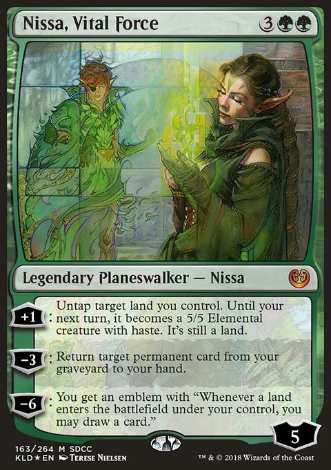 Nissa, Vital Force, San Diego Comic-Con 2018 #163, Magic: The Gathering card
