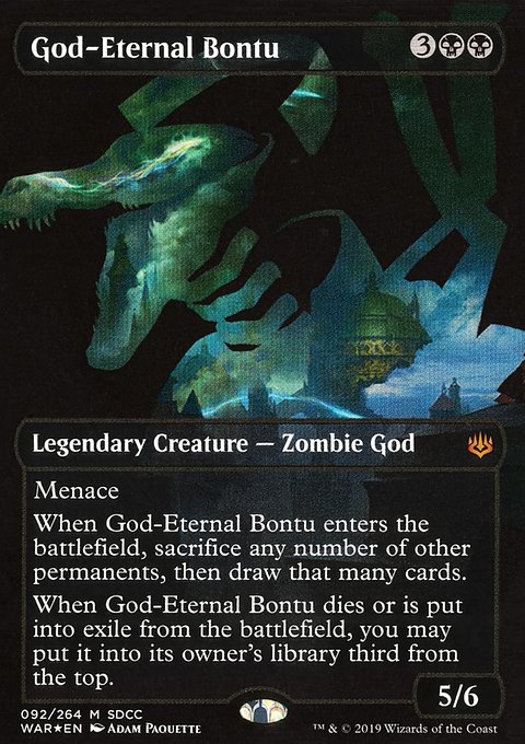 God-Eternal Bontu, San Diego Comic-Con 2019 #92, Magic: The Gathering card