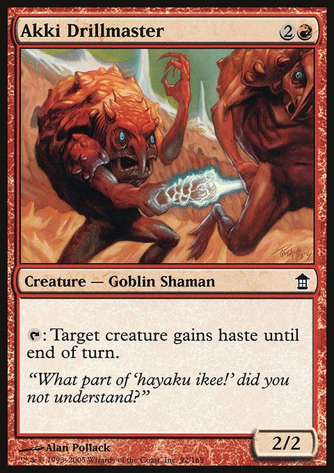 Akki Drillmaster, Saviors of Kamigawa #92, Magic: The Gathering card