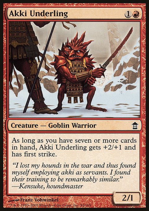 Akki Underling, Saviors of Kamigawa #93, Magic: The Gathering card