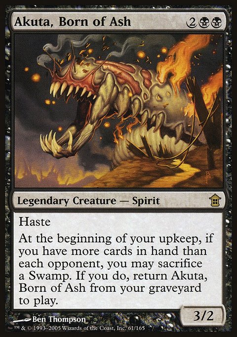 Akuta, Born of Ash, Saviors of Kamigawa #61, Magic: The Gathering card