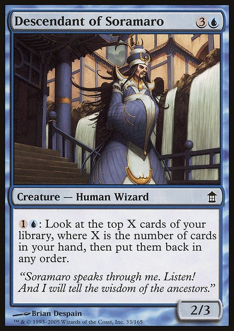 Descendant of Soramaro, Saviors of Kamigawa #33, Magic: The Gathering card