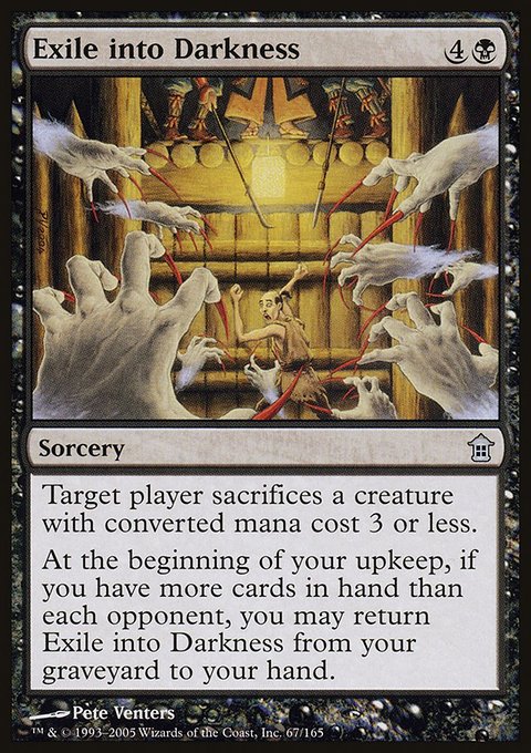 Exile into Darkness, Saviors of Kamigawa #67, Magic: The Gathering card