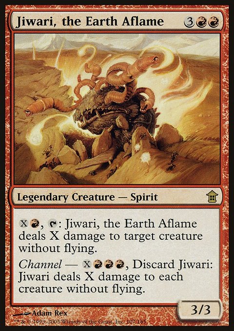 Jiwari, the Earth Aflame, Saviors of Kamigawa #107, Magic: The Gathering card