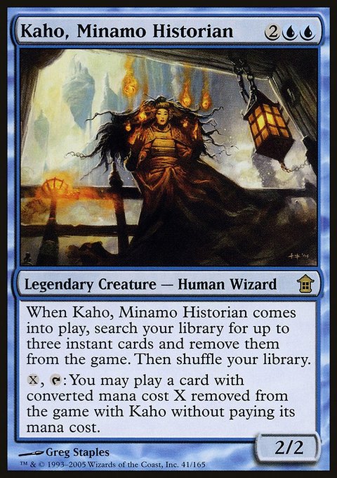 Kaho, Minamo Historian, Saviors of Kamigawa #41, Magic: The Gathering card
