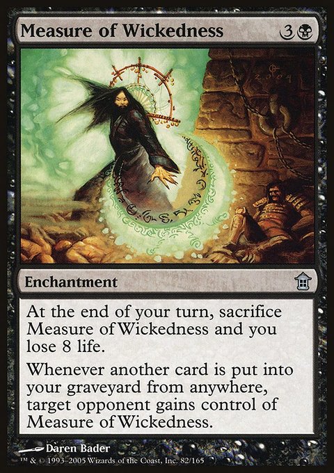 Measure of Wickedness, Saviors of Kamigawa #82, Magic: The Gathering card