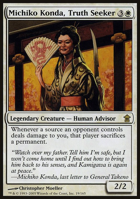 Michiko Konda, Truth Seeker, Saviors of Kamigawa #19, Magic: The Gathering card