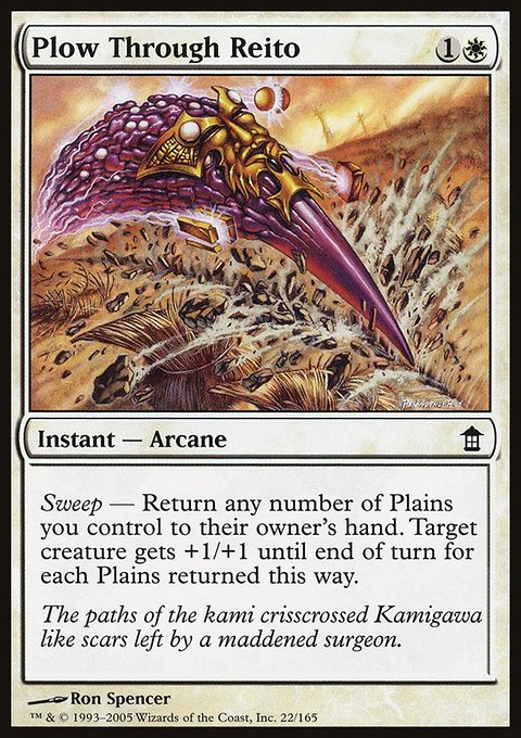Plow Through Reito, Saviors of Kamigawa #22, Magic: The Gathering card