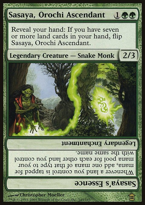 Sasaya, Orochi Ascendant // Sasaya's Essence, Saviors of Kamigawa #145, Magic: The Gathering card