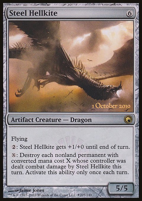 Steel Hellkite, Scars of Mirrodin Promos #205★, Magic: The Gathering card