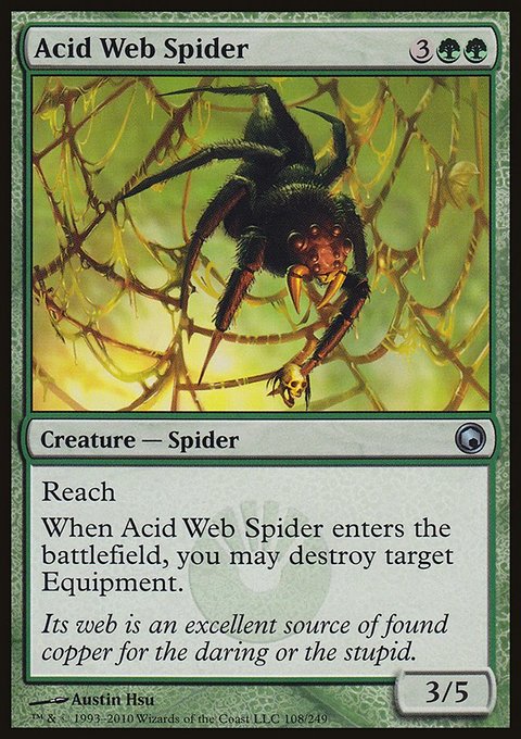 Acid Web Spider, Scars of Mirrodin #108, Magic: The Gathering card