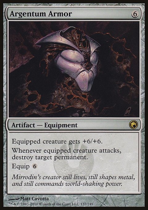 Argentum Armor, Scars of Mirrodin #137, Magic: The Gathering card