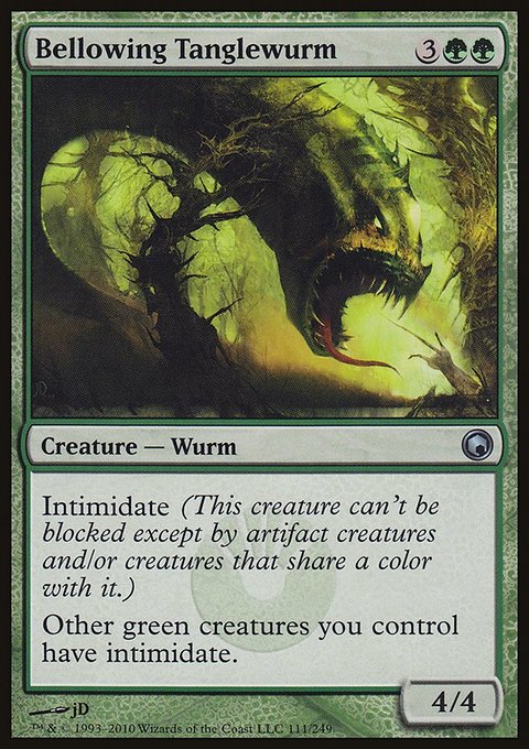 Bellowing Tanglewurm, Scars of Mirrodin #111, Magic: The Gathering card