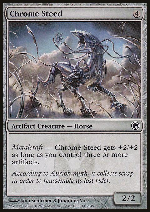 Chrome Steed, Scars of Mirrodin #142, Magic: The Gathering card