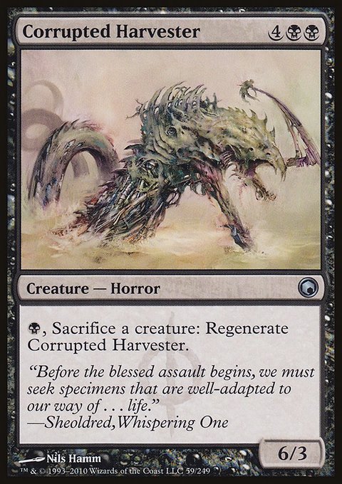 Corrupted Harvester, Scars of Mirrodin #59, Magic: The Gathering card