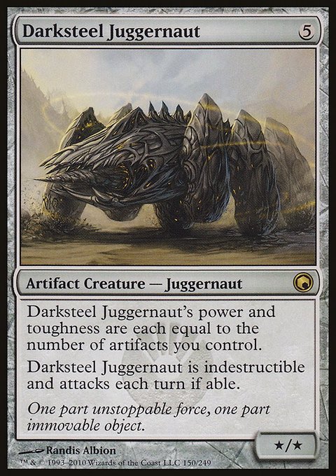 Darksteel Juggernaut, Scars of Mirrodin #150, Magic: The Gathering card