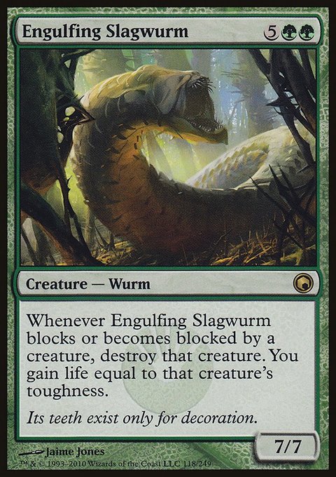 Engulfing Slagwurm, Scars of Mirrodin #118, Magic: The Gathering card