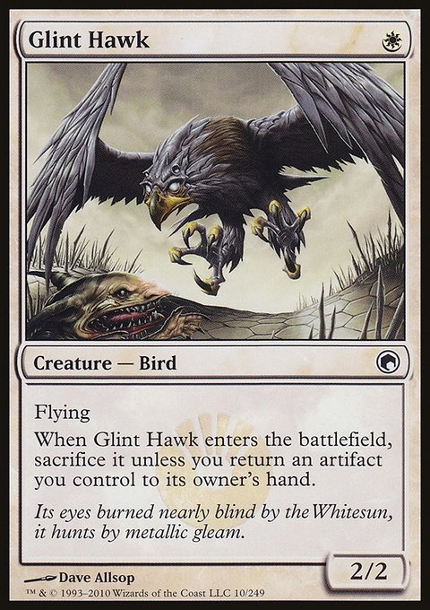 Glint Hawk, Scars of Mirrodin #10, Magic: The Gathering card