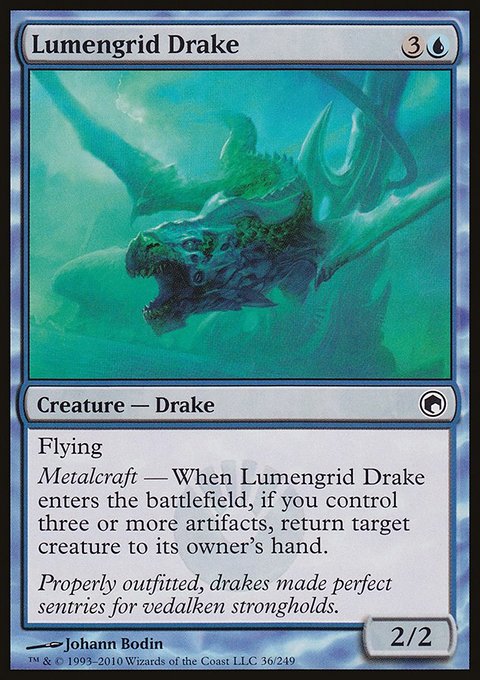 Lumengrid Drake, Scars of Mirrodin #36, Magic: The Gathering card