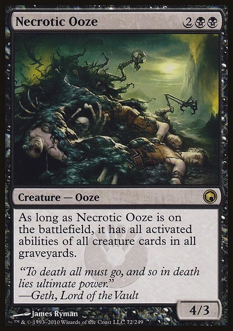 Necrotic Ooze, Scars of Mirrodin #72, Magic: The Gathering card