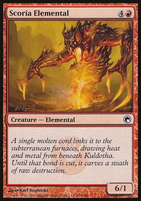 Scoria Elemental, Scars of Mirrodin #102, Magic: The Gathering card